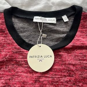 Patrizia Luca Pink and Gray Sweater